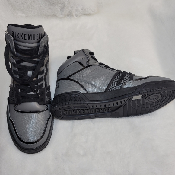 BNIB BIKKEMBERGS MEN'S HIGH-TOP LACE-UP SIGGER SNEAKERS US 9.5 - Picture 4 of 13